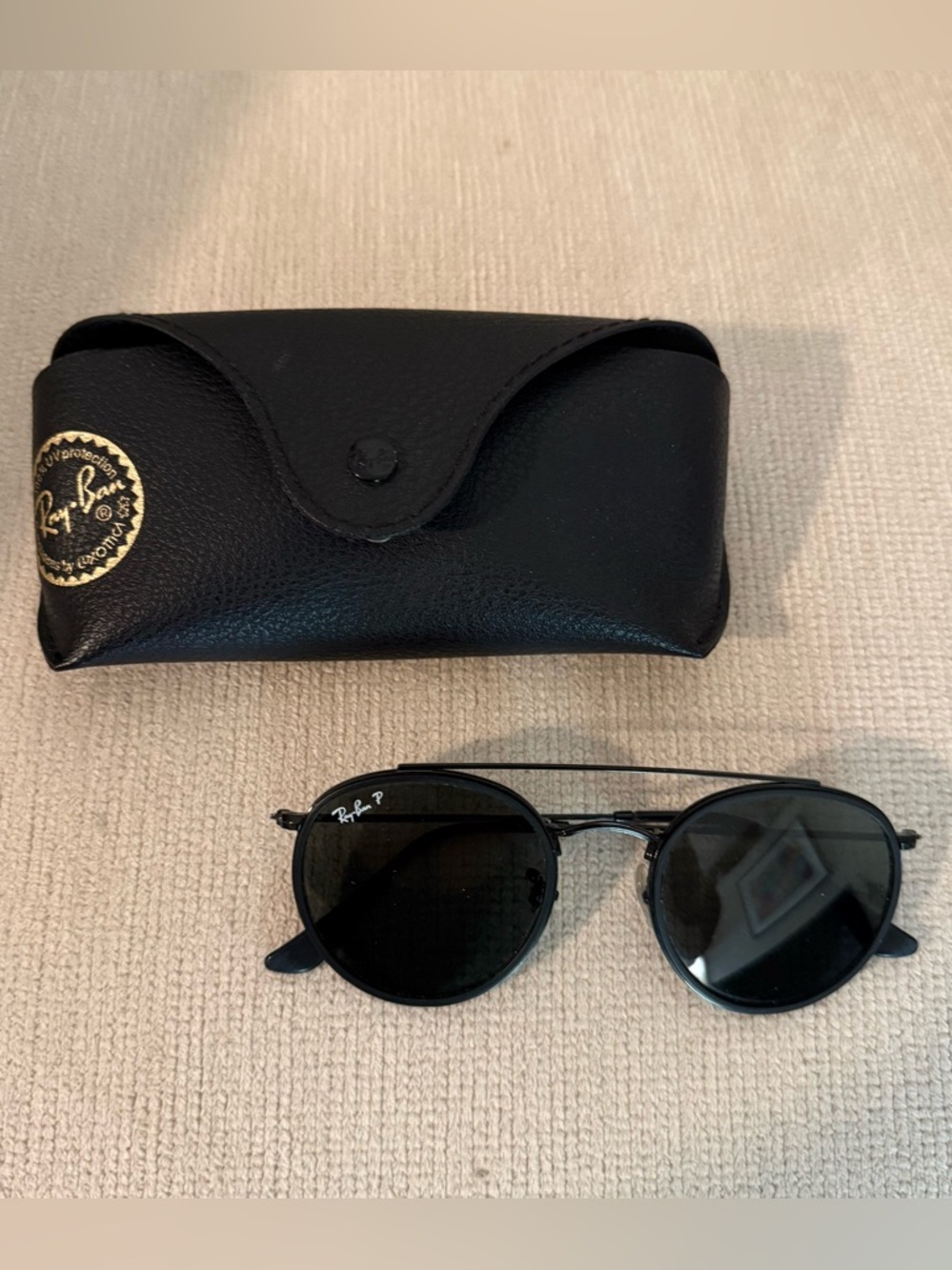 Ray-Ban Polarized Round Double Ridge Sunglasses